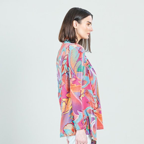 NWT Clara Sunwoo orange print two piece cardigan set - Picture 2 of 3